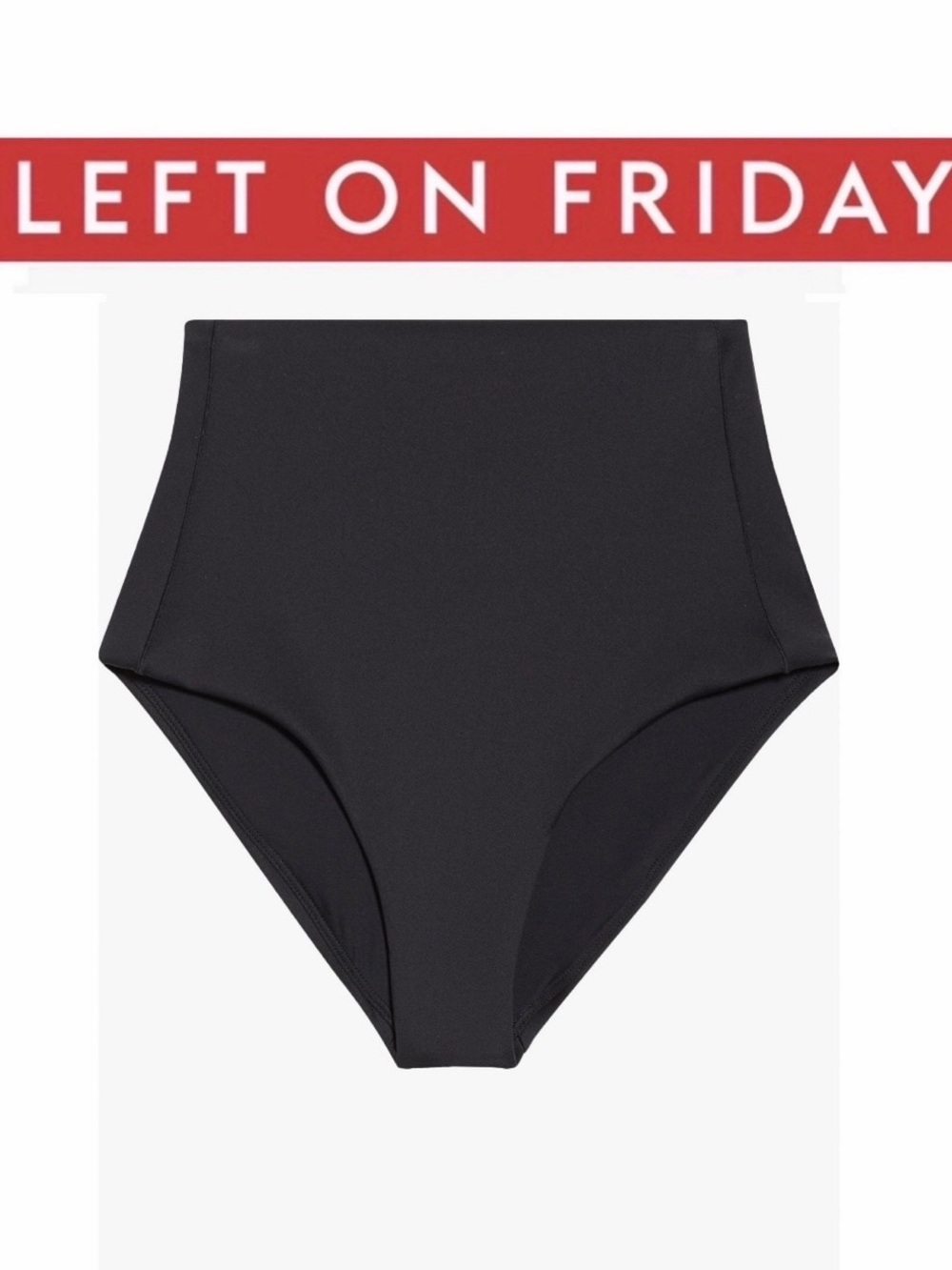 LEFT ON FRIDAY Hi Tide High Waist Bikini Bottoms Jet Black NWT $110